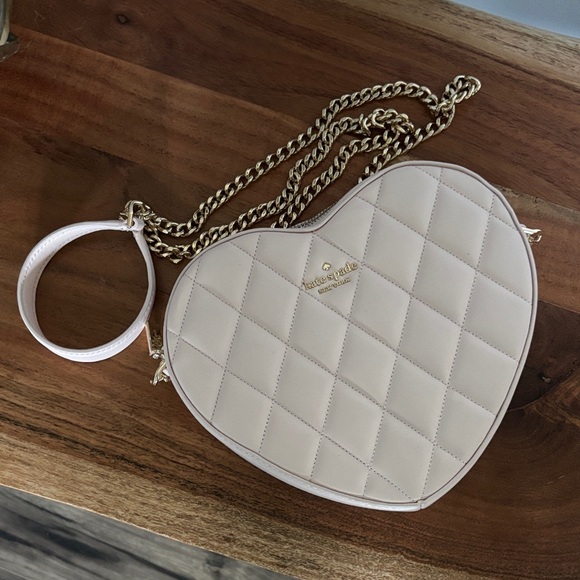 Kate Spade Quilted Heart Crossbody in Pale Pink - Picture 4 of 4